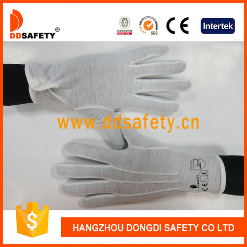 100% white polyester gloves-DCH414